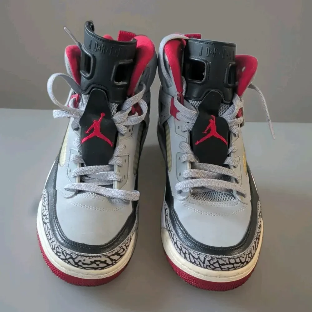Air Jordan Spizike Wolf Grey Mens Size 11 Black Gym Red Retro Shoes 315371-003